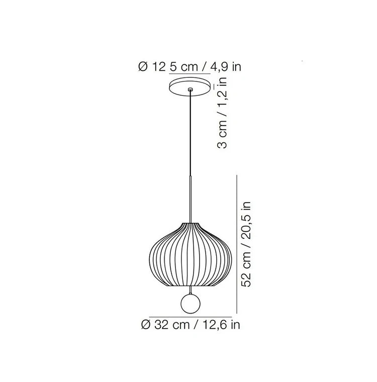 (15mai) Suspension moderne LED style chinois forme sphérique Shoutao - vue 7 sur 8