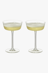 Lot 2 coupes champagne elysia verre cocktail martini