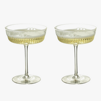 Lot 2 coupes champagne elysia verre cocktail martini
