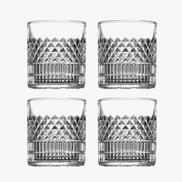 Lot 4 verres whisky old fashioned style classique
