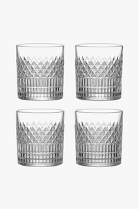 Lot 4 verres whisky style moderne relief resistant