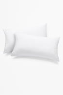 lot de 2 housses de coussin décoratives blanches rectangulaires