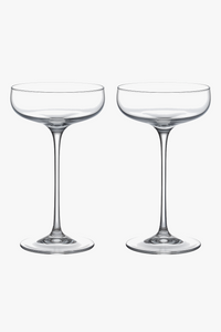 Lot de 2 verres coupe cristal 185 ml