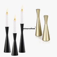 lot de 3 bougeoirs en fer design moderne pour décoration festive