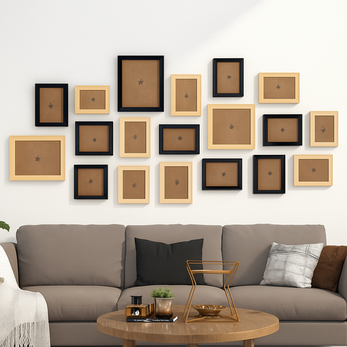 lot de cadres photo en bois pour décoration murale et mariage - vue 15 sur 16