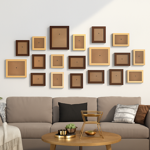 lot de cadres photo en bois pour décoration murale et mariage - vue 17 sur 16