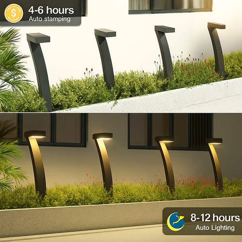 lot de lampes solaires led pour jardin éclairage extérieur décoratif - vue 4 sur 7