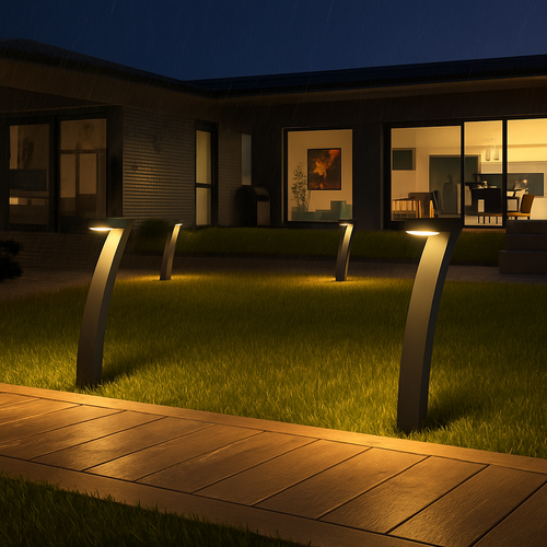 lot de lampes solaires led pour jardin éclairage extérieur décoratif - vue 5 sur 7