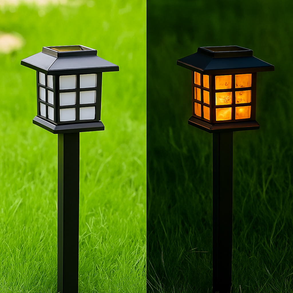 lot de lampes torches solaires décoratives pour jardin extérieur - vue 3 sur 8