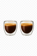 Lot tasses verre borosilicate double paroi isolant
