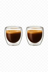 Lot tasses verre borosilicate double paroi isolant (lot de 2)