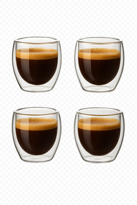 Lot tasses verre double paroi isolant borosilicate