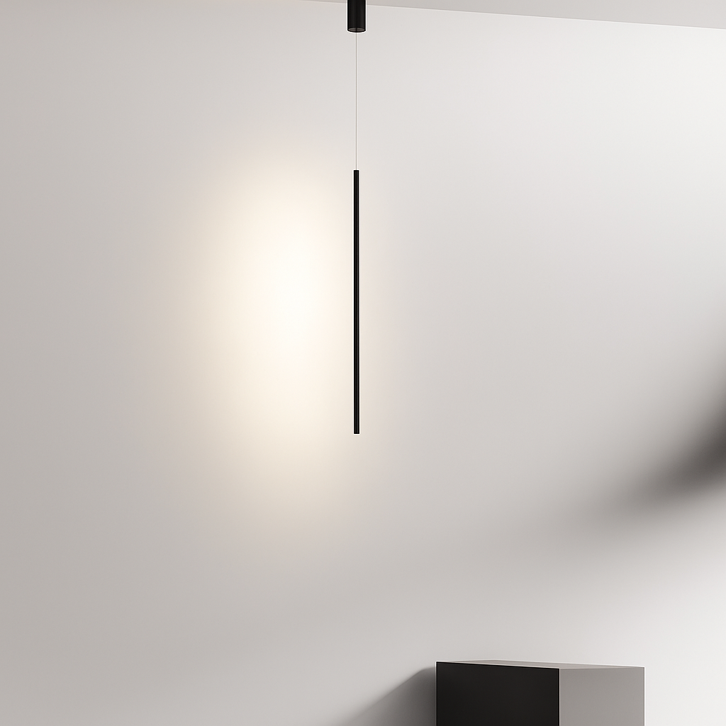 Luminaires suspendus LED modernes pour chambre à coucher chevet lecture lampe suspendue salon Bar café décor noir lustre plus long - vue 4 sur 14