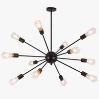 Lustre araignée industriel Vintage réglable en fer