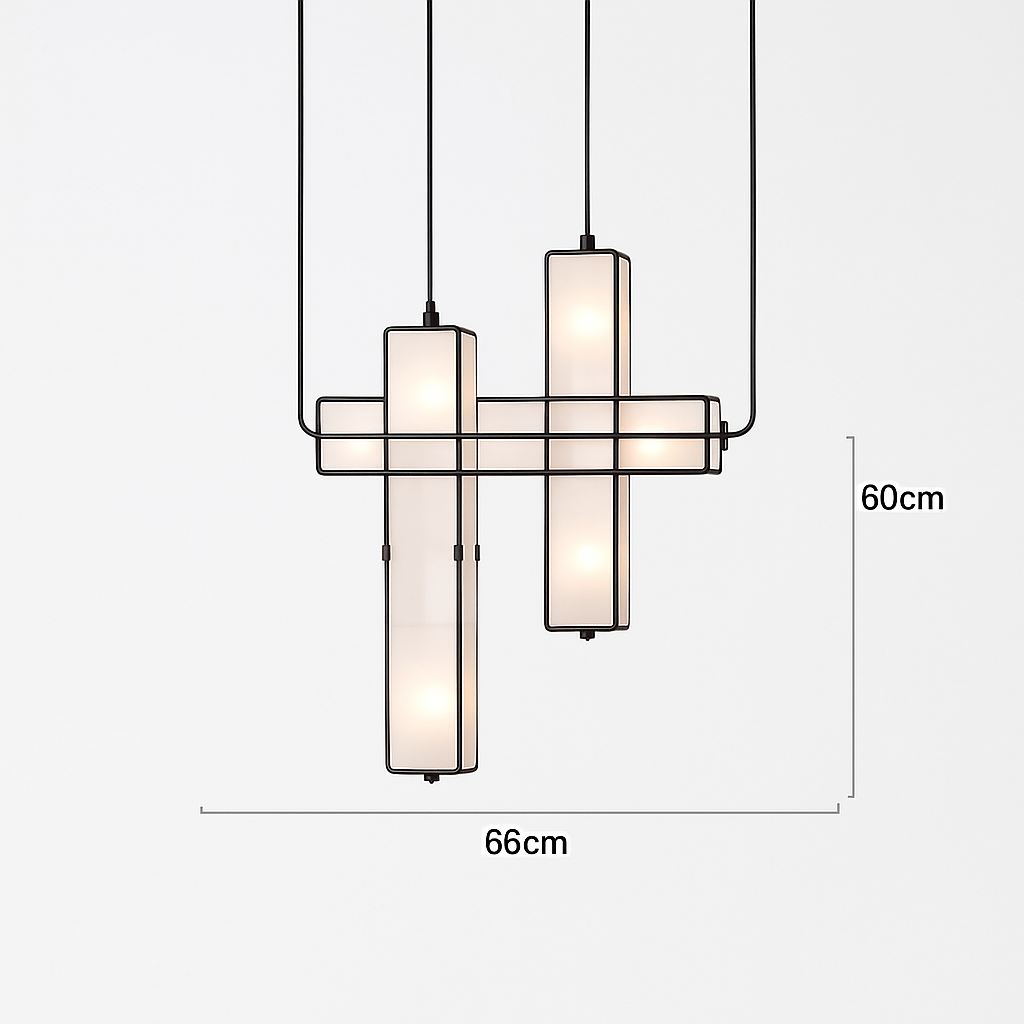 lustre art déco en verre et métal pour intérieur moderne - vue 7 sur 12