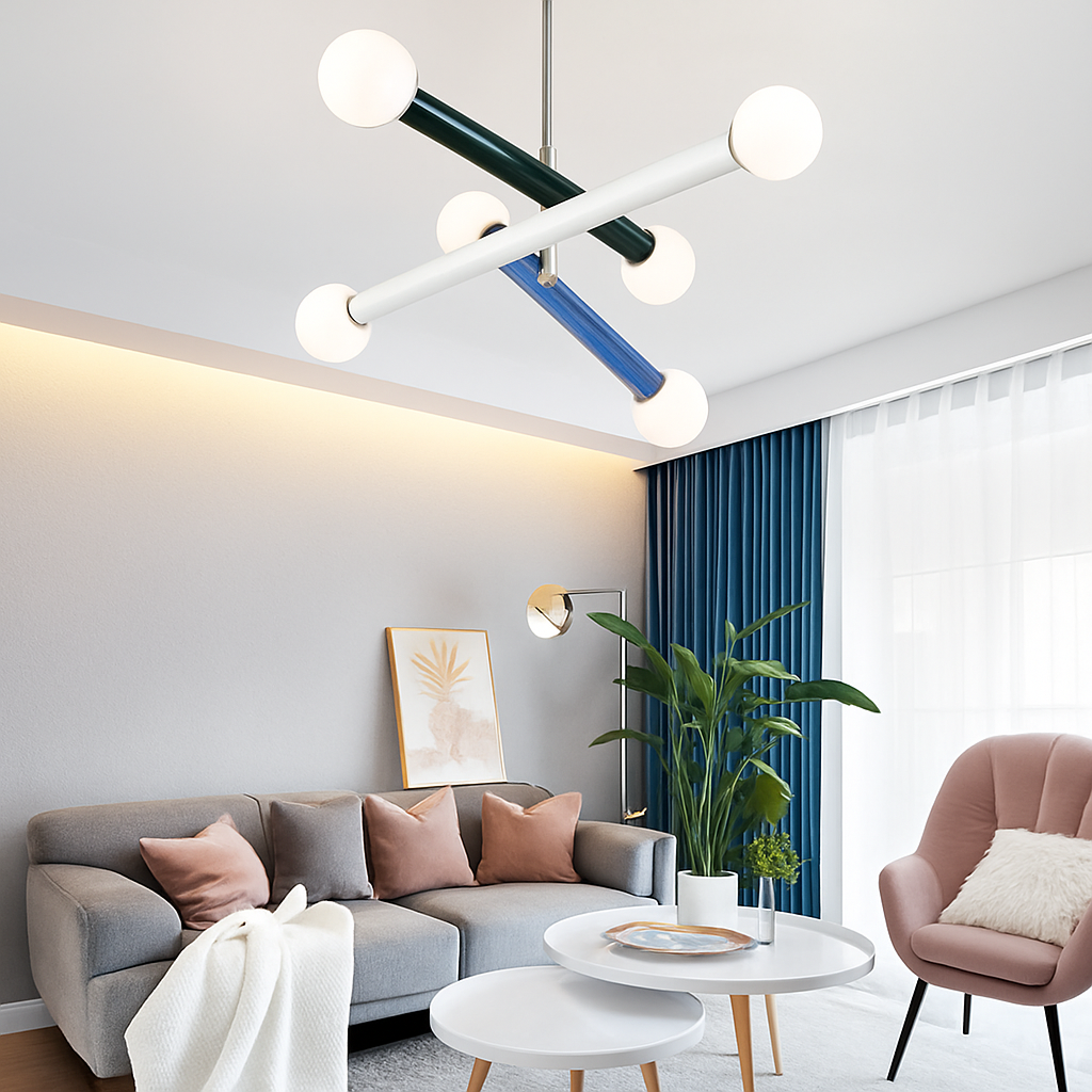 lustre art déco minimaliste éclairage suspendu - vue 3 sur 10