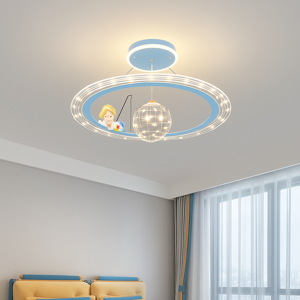 lustre astronaute décoration créative chambre enfants dessin animé - vue 4 sur 18