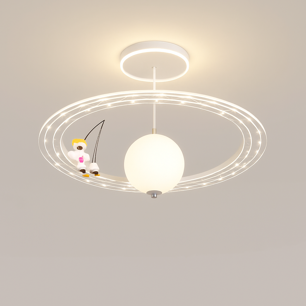 lustre astronaute décoration créative chambre enfants dessin animé - vue 5 sur 18