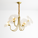 Lustre avec fleurs en verre déco nordique moderne