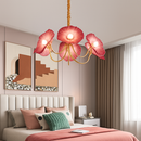 Lustre avec fleurs en verre déco nordique moderne