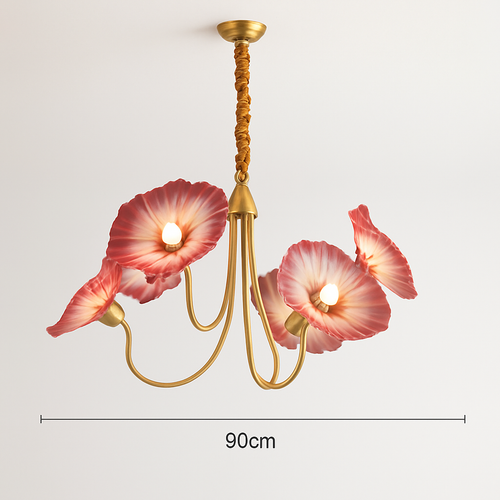 Lustre avec fleurs en verre déco nordique moderne - vue 11 sur 14