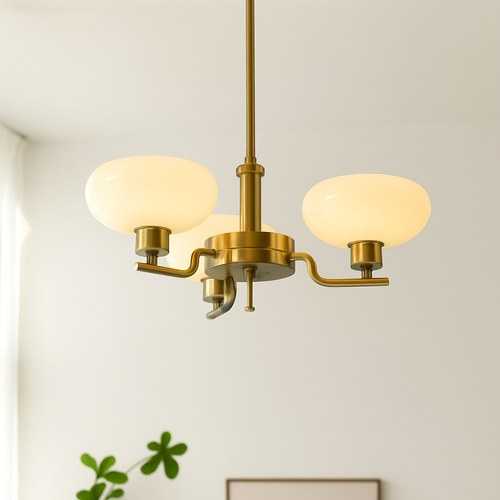 lustre bauhaus abat-jour en verre design art déco moderne - vue 5 sur 13