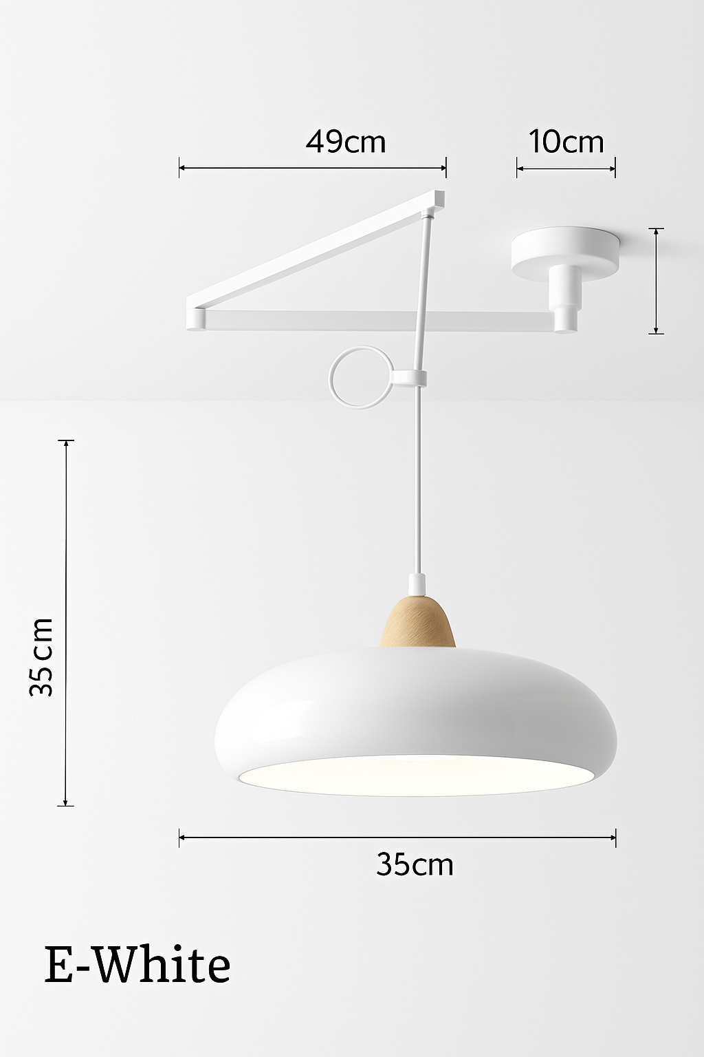lustre à bras long rotatif réglable moderne pliable et rétractable - vue 11 sur 22
