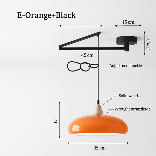 lustre à bras long rotatif réglable moderne pliable et rétractable - vue 17 sur 22