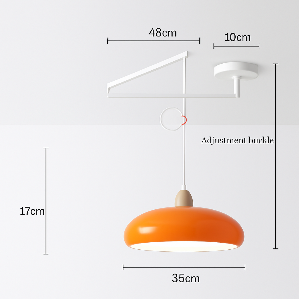 lustre à bras long rotatif réglable moderne pliable et rétractable - vue 17 sur 22