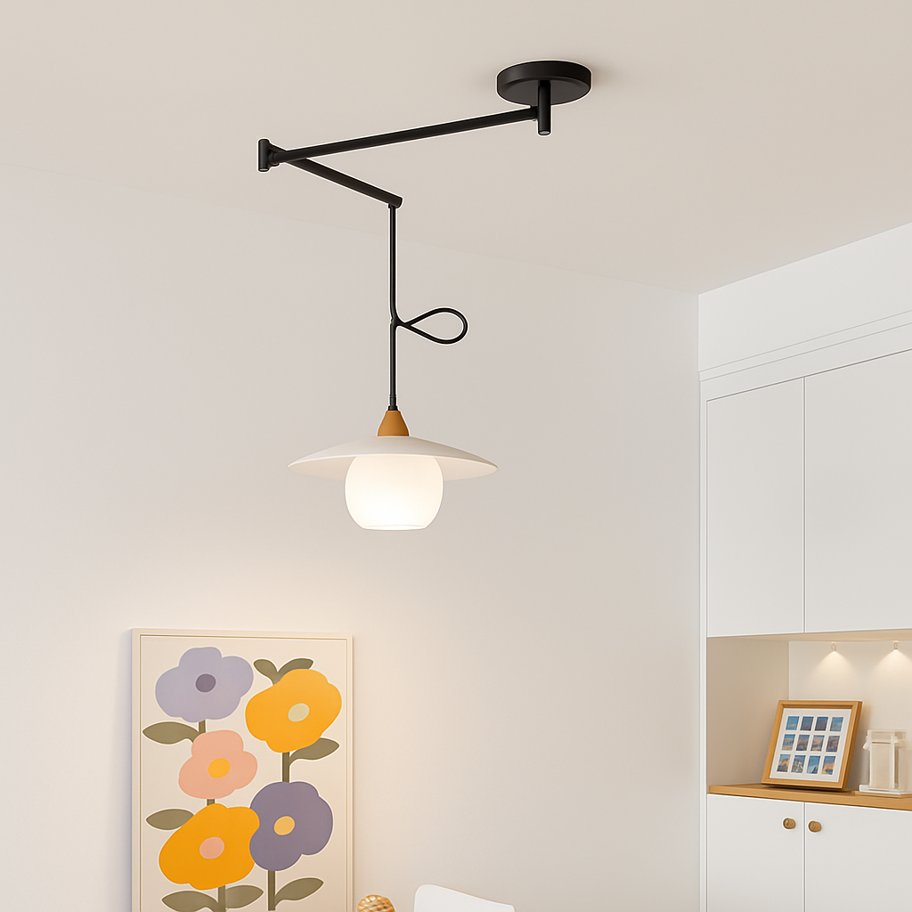 lustre à bras long rotatif réglable moderne pliable et rétractable - vue 3 sur 22