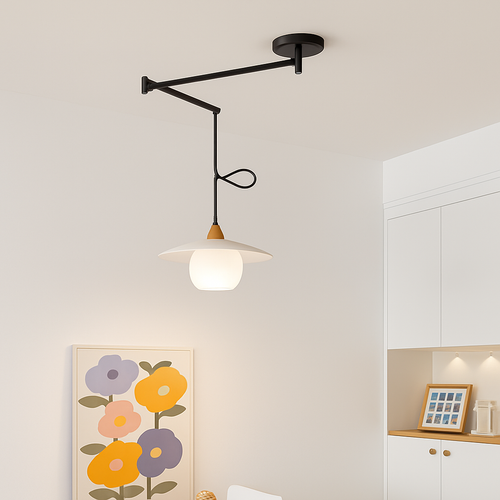 lustre à bras long rotatif réglable moderne pliable et rétractable - vue 4 sur 22