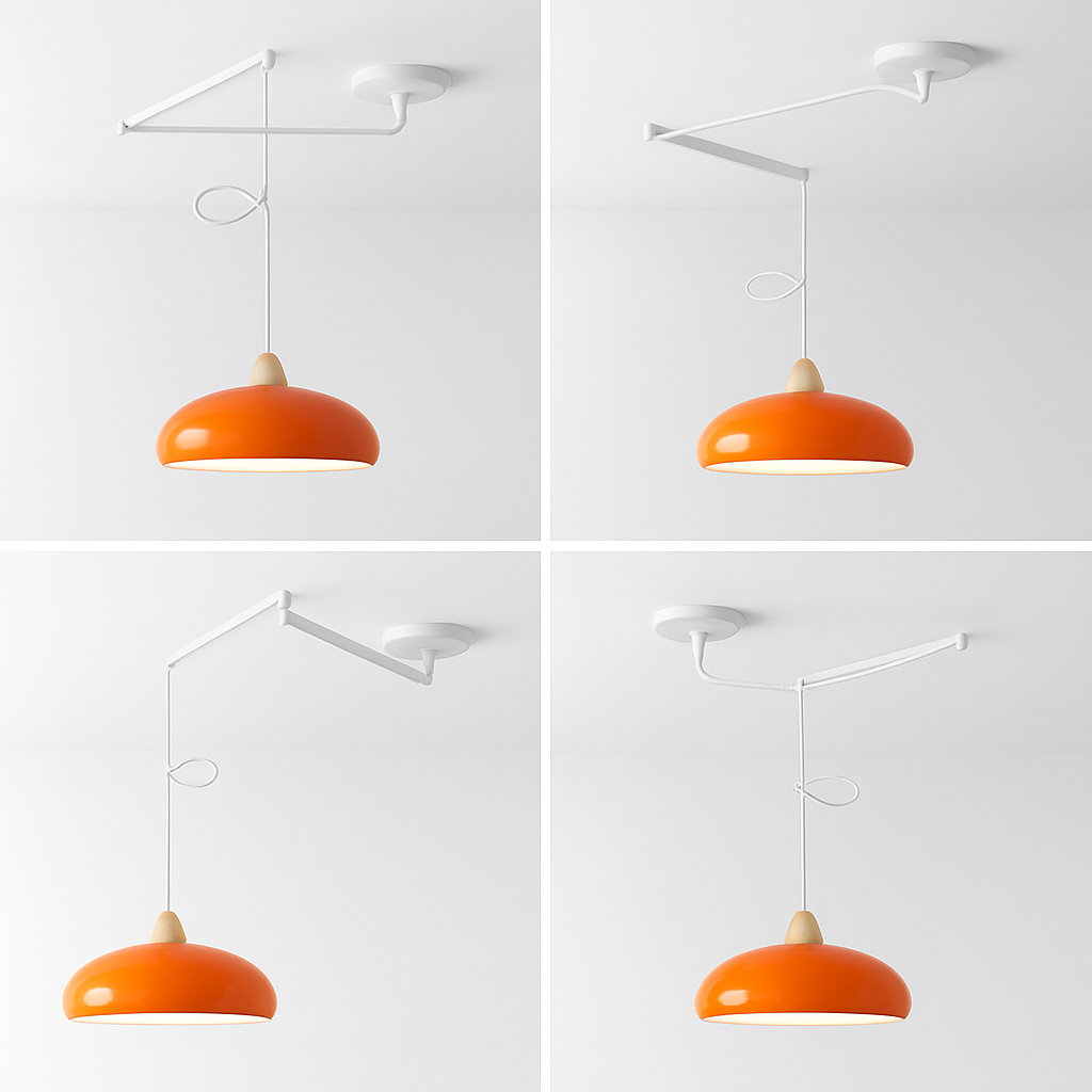 lustre à bras long rotatif réglable moderne pliable et rétractable - vue 6 sur 22