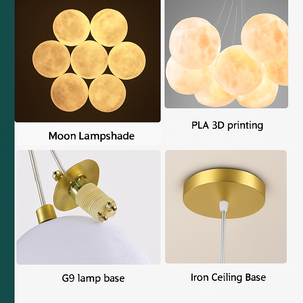 lustre bulle lumière pour salon chambre suspendues - vue 4 sur 24