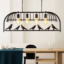 lustre cage à oiseaux style industriel rétro fer forgé décoratif