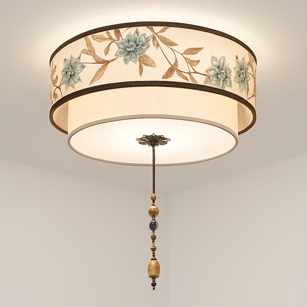 lustre chinois plafonnier chambre ronde Chinoiserie Luminaire Suspendu rétro maison salon étude Luminaire éclairage - vue 12 sur 17