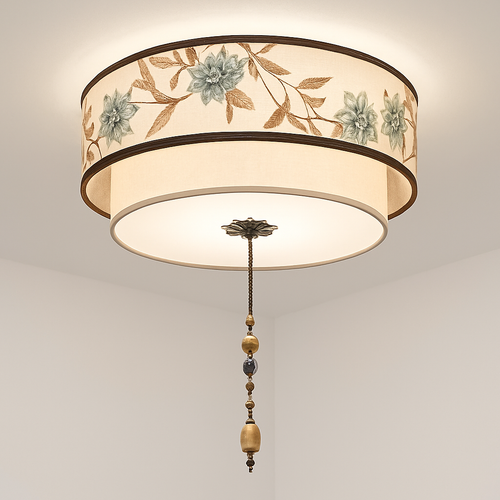 lustre chinois plafonnier chambre ronde Chinoiserie Luminaire Suspendu rétro maison salon étude Luminaire éclairage - vue 13 sur 17