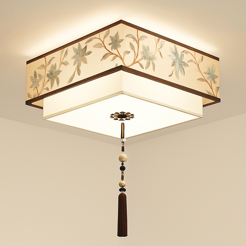 lustre chinois plafonnier chambre ronde Chinoiserie Luminaire Suspendu rétro maison salon étude Luminaire éclairage - vue 7 sur 17