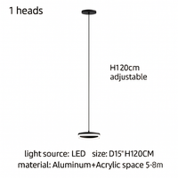 lustre circulaire led moderne nordique design suspendu