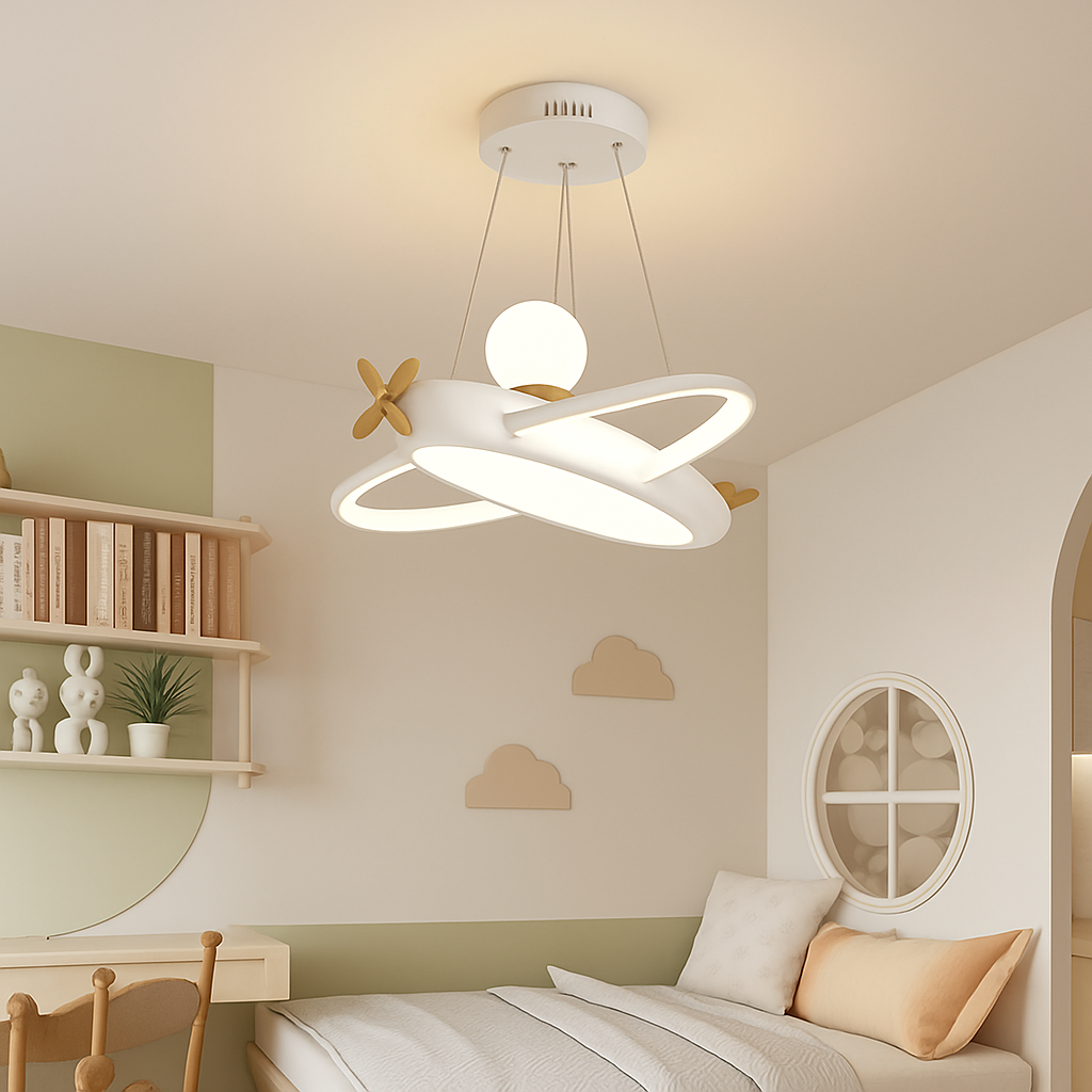 lustre créatif en forme d'avion pour enfant - vue 4 sur 8