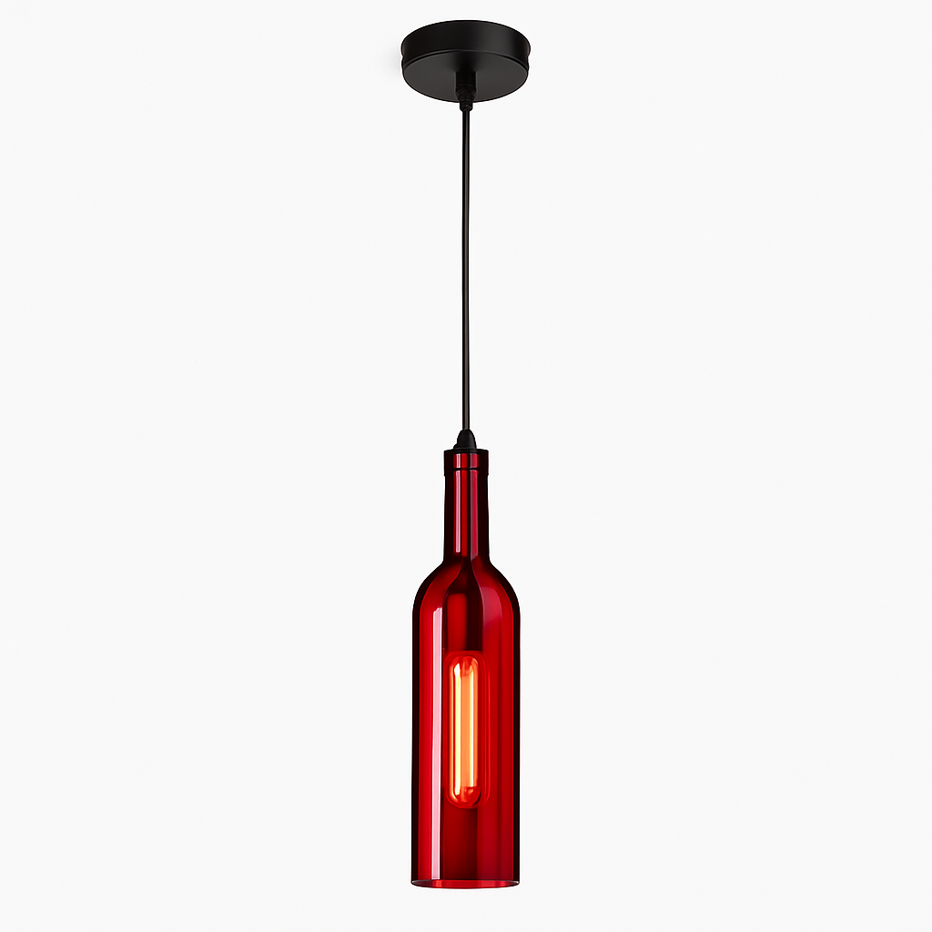 lustre créatif en forme de bouteille de vin décoratif pour la maison - vue 8 sur 15