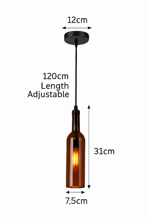 lustre créatif en forme de bouteille de vin décoratif pour la maison - vue 11 sur 15