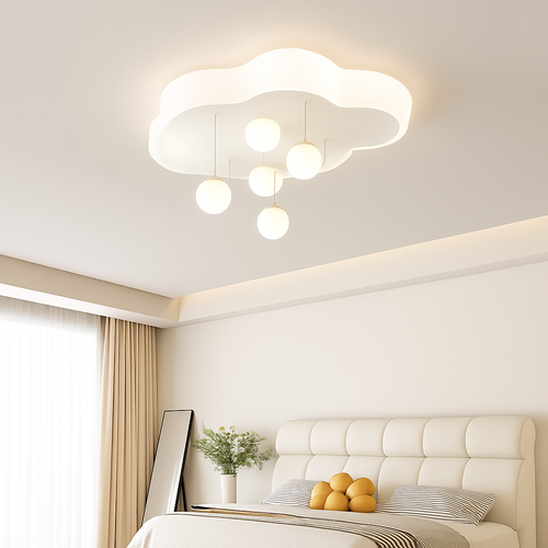 lustre créatif nuage blanc lune étoile pour enfants - vue 4 sur 10