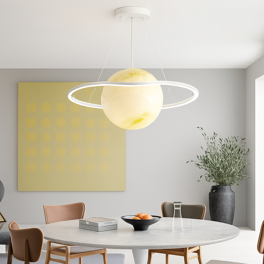 lustre créatif pour chambre d'enfant motif planète et étoiles - vue 6 sur 16