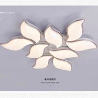 lustre décoratif moderne avec télécommande et motif floral