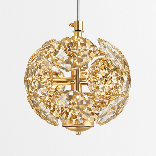 lustre de chevet en cristal k9 moderne et luxueux - vue 3 sur 8