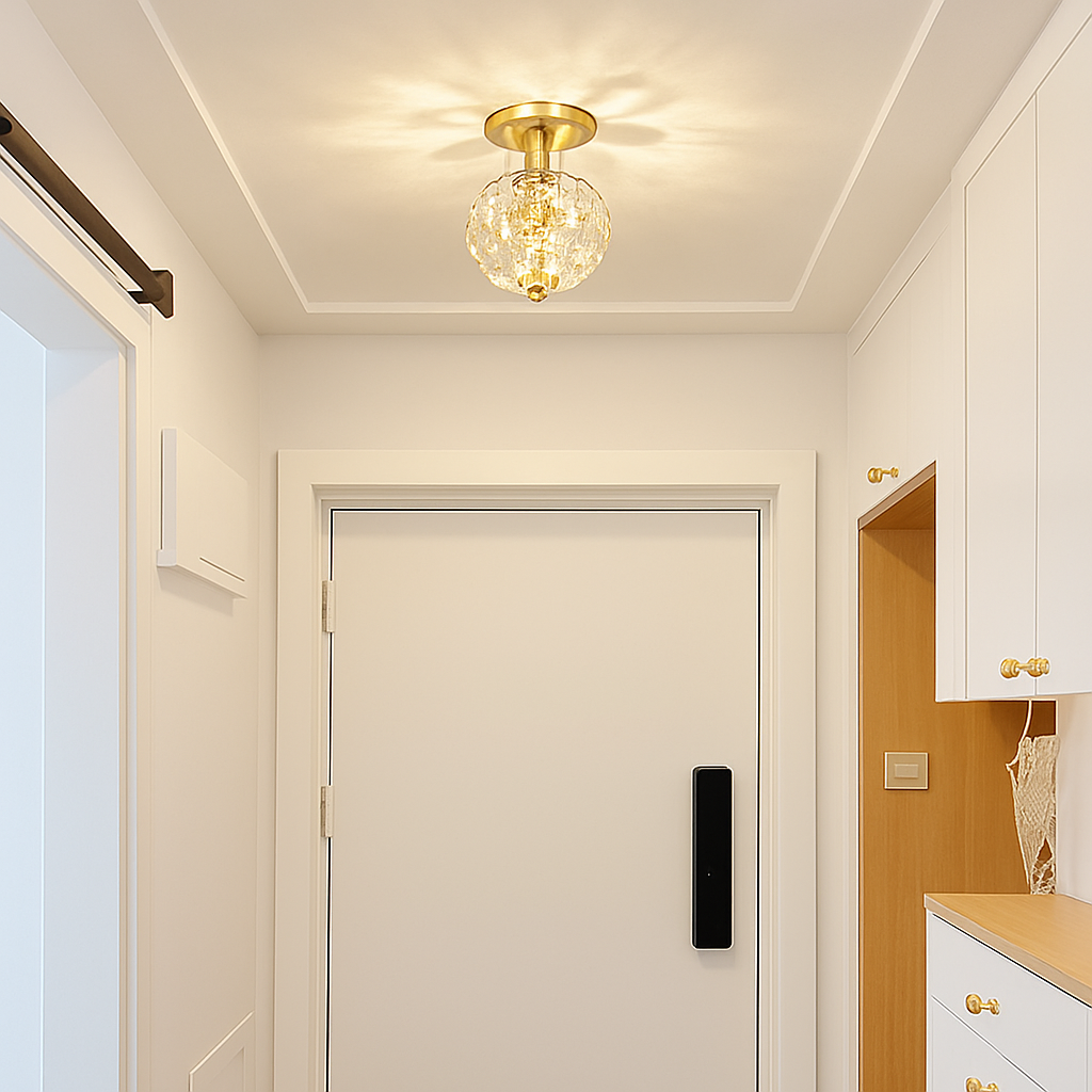 lustre de chevet en cristal k9 moderne et luxueux - vue 4 sur 8