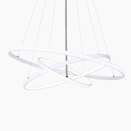 Lustre design anneaux suspendus à LED Deco - vue 5 sur 8