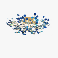 lustre design art déco en agate colorée à led