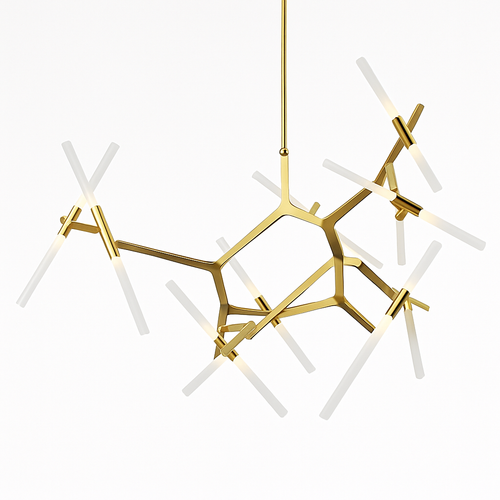Lustre design avec branches en tube Arts - vue 12 sur 11