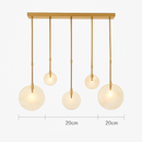 lustre design en marbre doré avec éclairage led tendance 2024